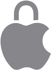 Apple Logo mit einem Schloss Symbol