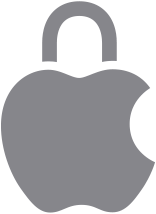 Apple Logo mit einem Schloss Symbol