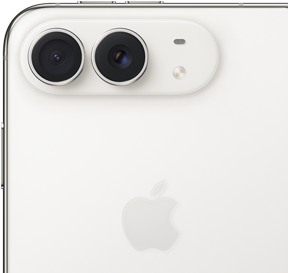 Rückseite mit Apple Logo, Zweifach-Kamera und Blitz