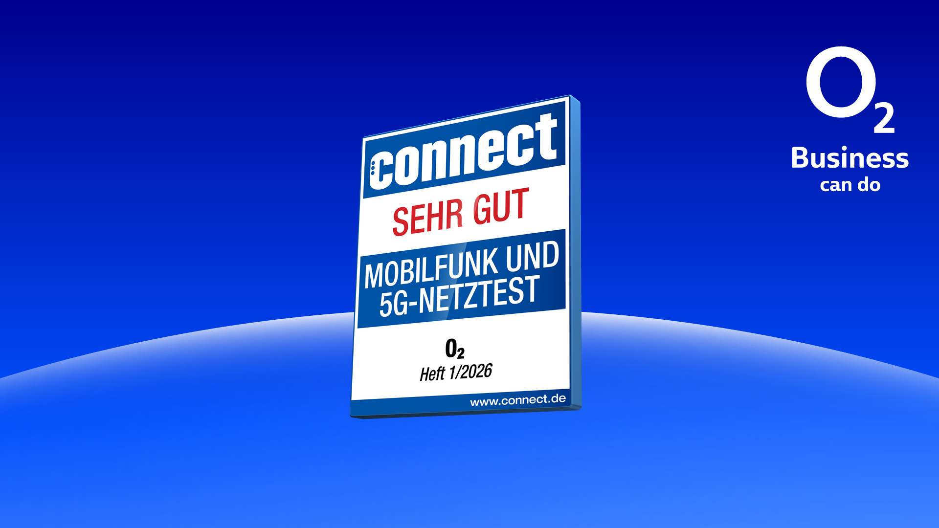 Das Testsiegel der Fachzeitschrift connect mit der Note „sehr gut“ für das Mobilfunknetz von o2 Telefónica.