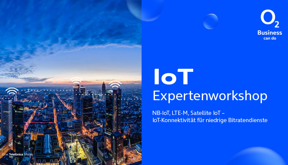 Cover Download Flyer zu IoT Expertenworkshop NB-IoT, LTE-M und Satellite IoT